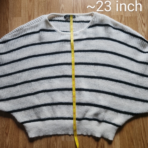 SHEIN White and Black Striped Crew Neck Sweater - Picture 7 of 8